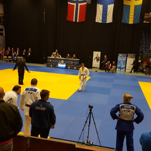 Oddur Kjartans að lokinni glímu